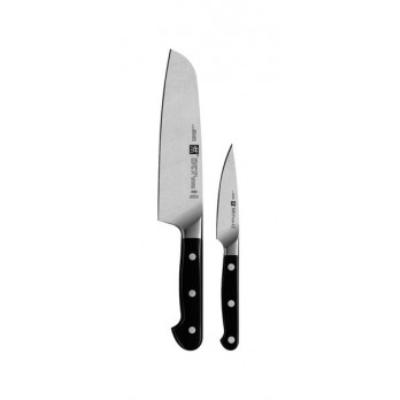 Set 2 couteaux ZWILLING Pro (office 10cm + Santoku 18cm) - 38430-006 - Acier inoxydable - FRIODUR - ABS
