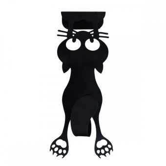 PORTE MANTEAU CURIOUS CAT NOIR METAL