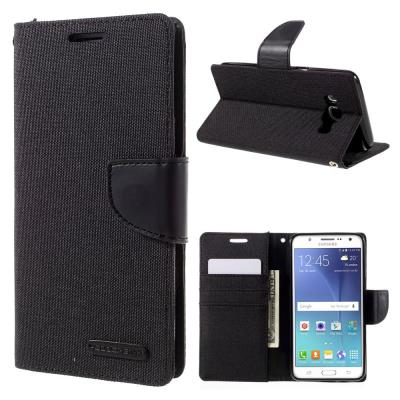 Etui en PU MERCURY GOOSPERY Canvas pour Samsung Galaxy J5 (2016) - Noir