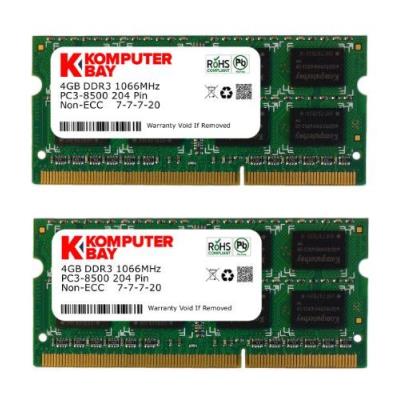Komputerbay 8Go (2X 4Go) 204 Pin 1066 Pc3-8500 Ddr3 Sodimm Pc Portable Mémoire Pour Apple Mac Mini
