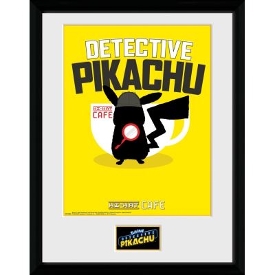 DETECTIVE PIKACHU - Collector Print 30X40 - Coffee