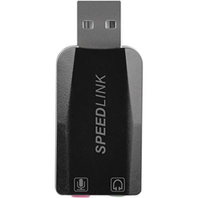 Speedlink Vigo Carte Son USB avec entrée Microphone et Casque (Forme Compacte, Poids Réduit, Raccordement USB)