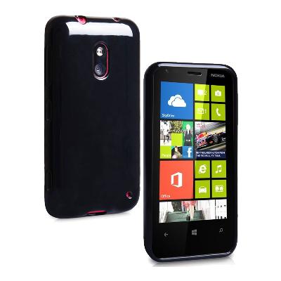 Coque Housse minigel noir glossy Lumia 620 Nokia