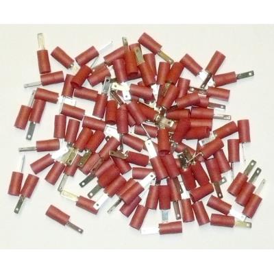 Cosses Electriques Males Plates Rouges 2.8 Sachet De 100 Cosses