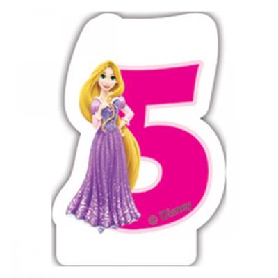 Bougie chiffre 5 Disney Princesses Journey