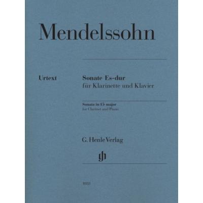 Mendelssohn Felix - Sonate Mib Majeur - Clarinette(Sib)/Piano