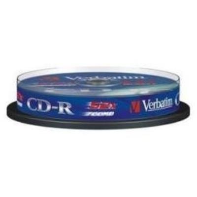 Verbatim cd-r 80 mn 52x 700 mo extra protection surface spindle de 10 43437
