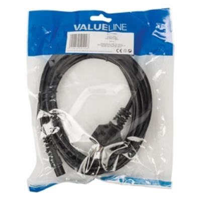 Câble dalimentation schuko mâle droit - iec-320-c5 3.00 m noir valueline