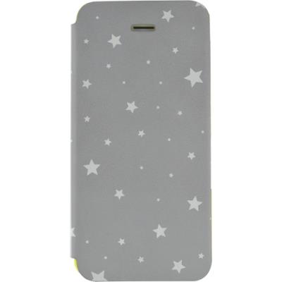 KAJSA Etui folio gris motif Etoiles pour iPhone 5 5S