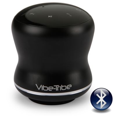 Vibe-Tribe Mamba Black: 18 Watt Haut-parleurs a Vibration Sans Fil, Bluetooth, Ecran Tactile, Connexions en série & Mains-libres