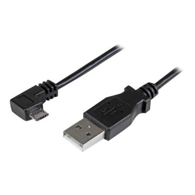StarTech.com 2m Micro-USB oplaad en sync kabel - M/M - Micro-USB haaks naar rechts  - USB naar Micro USB oplaadkabel - 28/24AWG - USB-kabel - 2 m