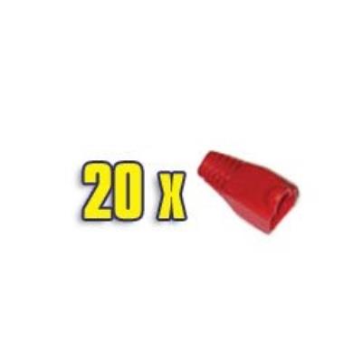 20 Manchons rouges pour prise RJ45
