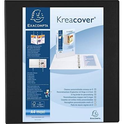 Exacompta Classeur PP personnalisable Kreacover - 4 anneaux en D 60mm - A4 maxi - vue 2