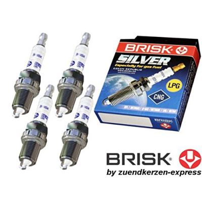 BRISK Silver DR15YS 1334 Bougies d'allumage Essence GPL GNV Autogas, 4 pièces