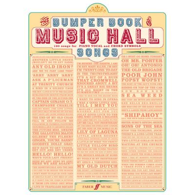 Partitions variété, pop, rock... FABER MUSIC BUMPER BOOK OF MUSIC HALL SONGS - PVG Piano voix guitare