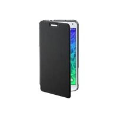 Muvit Easy Folio - Flip cover voor mobiele telefoon - zwart - voor Samsung Galaxy Alpha