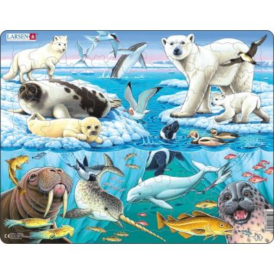 Larsen puzzle Maxi Noordpoolpuzzle animaux 75 pièces