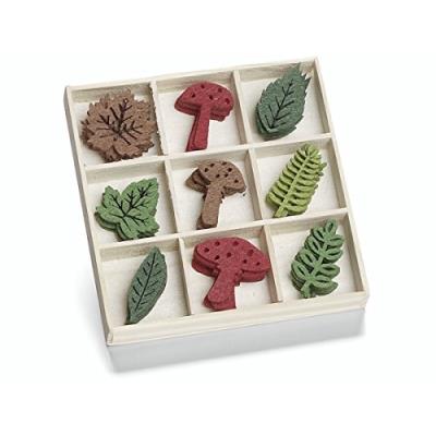 Knorrprandell champignon bois 22 mm en bois avec décorations de noël en feutre multicolore 8001220