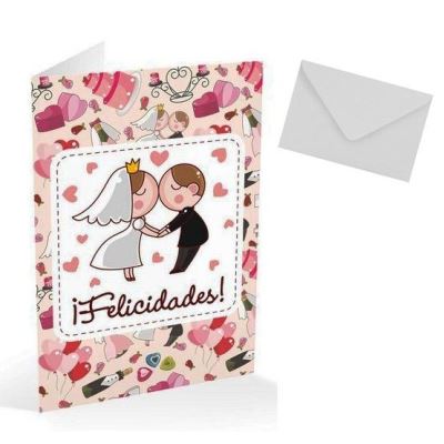 Carte postale + enveloppe Felicidades Recién casa