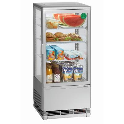 Bartscher Mini Vitrine R&eacute;frig&eacute;r&eacute;e - 78 L Argent