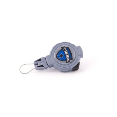 T-reign retractable gear tethers & cases accessoire de fixation avec pince à ressort bleu bleu grand