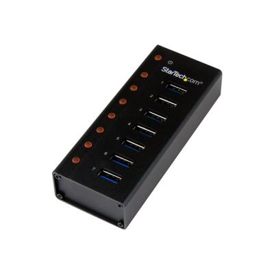 StarTech.com 7-poorts USB 3.0 hub - op een desktop of op de wand monteerbare metalen behuizing - hub - 7 poorten