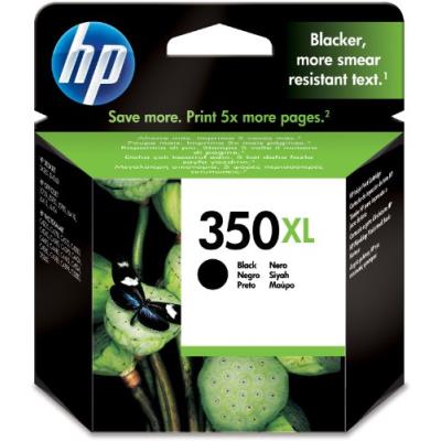 HP 350XL - hoog rendement - zwart - origineel - inktcartridge