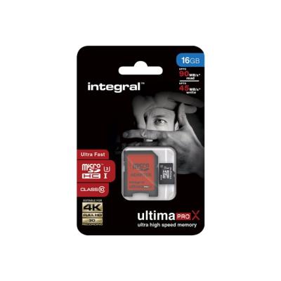 Integral UltimaPro X - carte mémoire flash - 16 Go - microSDHC UHS-I