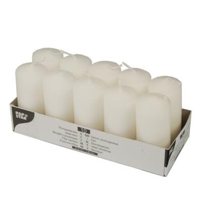 10 bougies - ø 40 mm x 90 mm - blanc
