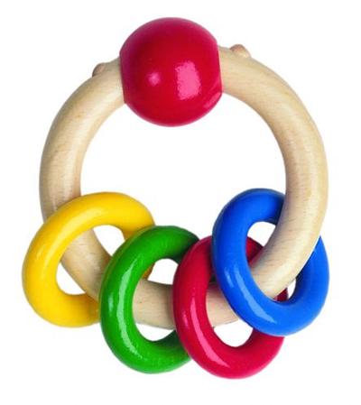 Heimess - Hochet: 4 Anneaux couleur