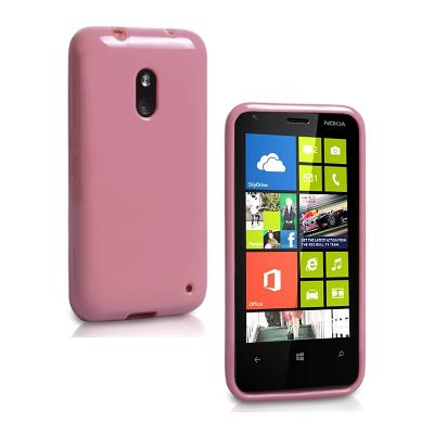 Coque Housse minigel rose glossy Lumia 620 Nokia