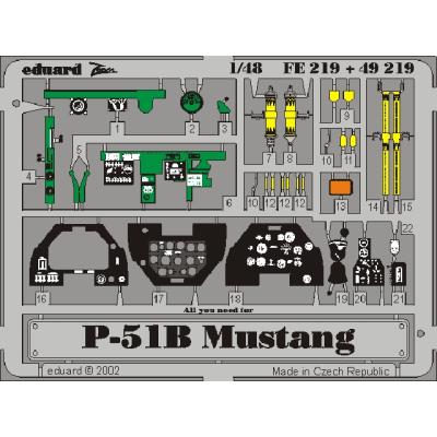 MAQUETTE P 51 B MUSTANG TAMIYA 1/48 EDUARD FE219