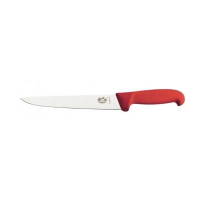 Couteau à saigner/découper 22cm, manche fibrox rouge Victorinox 5.550