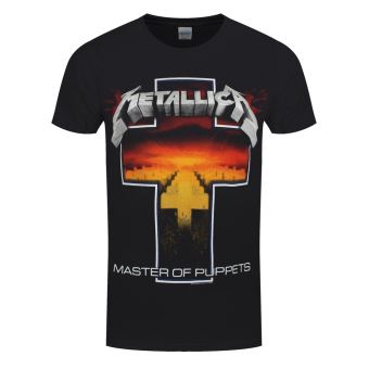 Metallica T-Shirt Master Of Puppets Cross Homme Noir