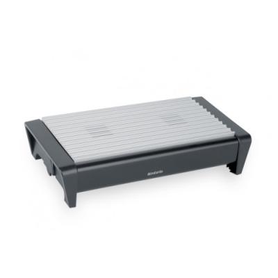 BRABANTIA 477140 CHAUFFE-PLAT 2 BOUGIES + GRILLE GRISE NOIR SATINÉ