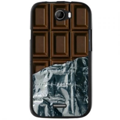 Coque noire pour Wiko Barry impression tablette de chocolat