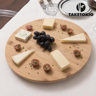 Excellent houseware k777806 plateau tournant, bambou, holzfarbe, 35 x 35 x 3,5 cm