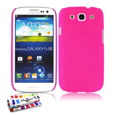 Coque ORIGINALE Ultra Fine Rose bonbon , Alvéolia,  de MUZZANO pour SAMSUNG GALAXY S3   I9300