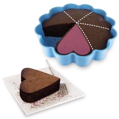 moule en silicone 6 parts en c?ur en forme de coeur