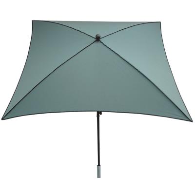 Parasol carré centré coloris Aqua - Dim : H250 x 200 x 200/4 cm-PEGANE-