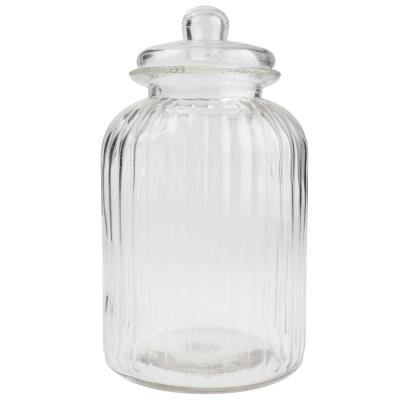 T&G Woodware - Boîte Hermétique / Bocal / Bonbonnière En Verre Optic D18Xh32Cm