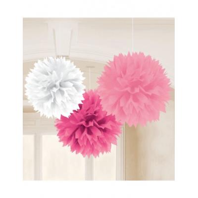 Boules de décoration roses (x3)