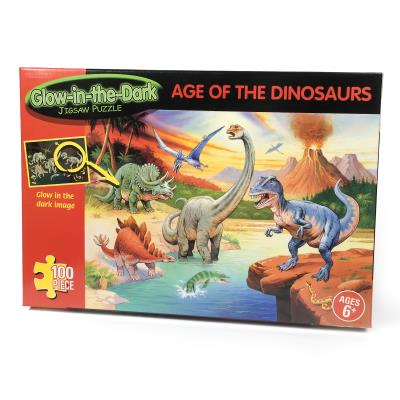 Puzzle Phosphorescent Age of the Dinosaurs (L'Âge des Dinosaures)(100 pièces)