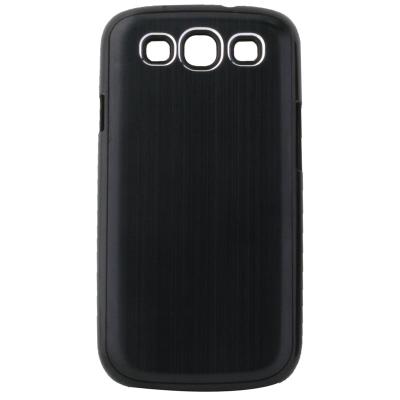 Swiss Charger - Beschermhoes voor mobiele telefoon - aluminium - zwart - voor Samsung Galaxy S III