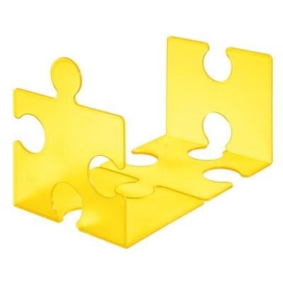 HAN 9212-71 PORTE-CD/SERRE-LIVRES PUZZLE ORANGE LOT DE 2