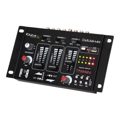 IbizaSound DJ21USB-MKII - mixeur analogique - 3 canaux