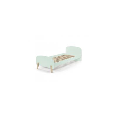 Vipack Lit simple Kiddy en bois laqu et brut et sommier 90x200cm Vert menthe