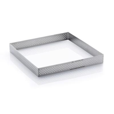 Cercle à tarte carré 8 cm perforé à bord droit de buyer 3099.20