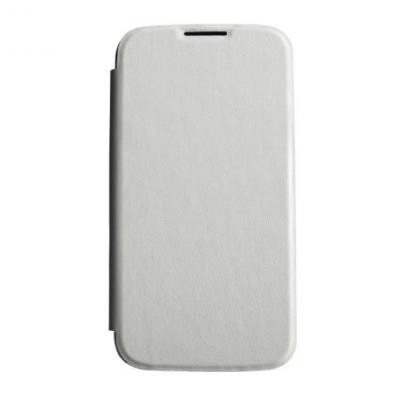 Akashi Paris - Flip cover voor mobiele telefoon - namaakleer - wit - voor Huawei Ascend G620S
