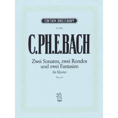 Partition classique EDITION BREITKOPF BACH C.P.E. - DIE 6 SAMMLUNGEN, HEFT 5 WQ 59 - PIANO Piano
